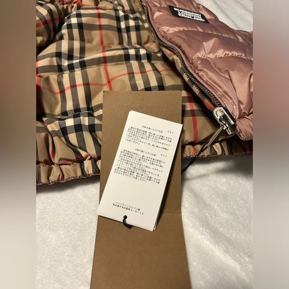 Baby Burberry London England Puffer Coat 6M Lavender Pink - Picture 3 of 8